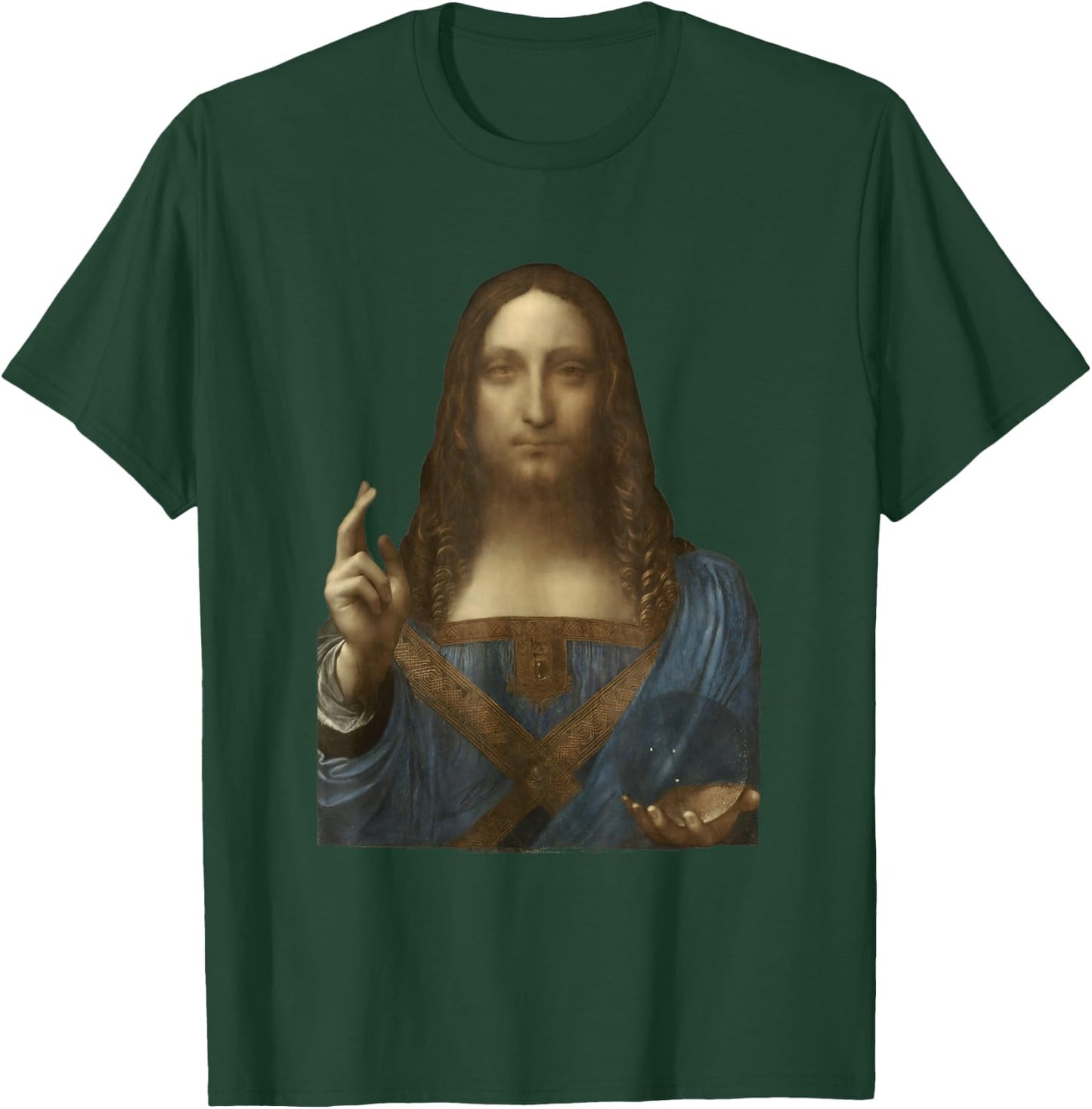 Salvator Mundi by Leonardo da Vinci (1500) T-Shirt - T-Shirt | Forest