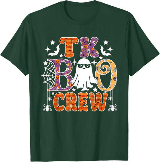 TK Boo Crew Funny Ghost Halloween Teachers Students T-Shirt - T-Shirt | Forest