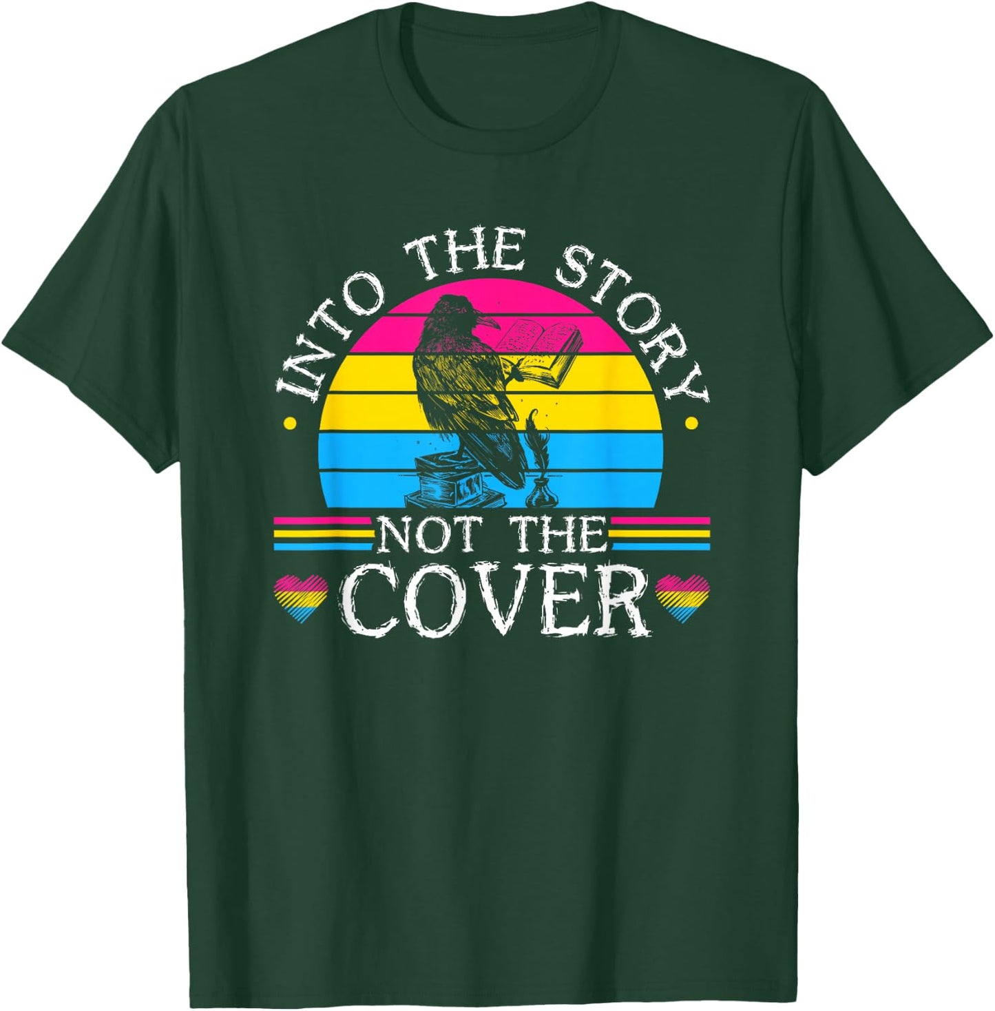 Pansexual Pride Genderqueer Book Pun Pansexuality Pan Pride T-Shirt - T-Shirt | Forest