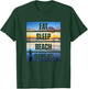 Cute EAT SLEEP BEACH REPEAT Vacation T-Shirt - T-Shirt | Forest