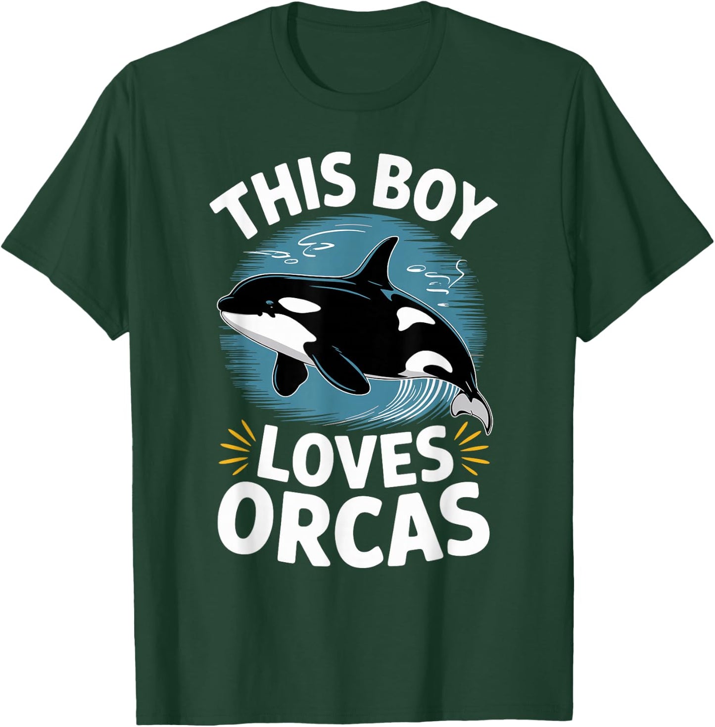 This Boy Loves Orcas, Sea Design for Whale Lovers T-Shirt - T-Shirt | Forest