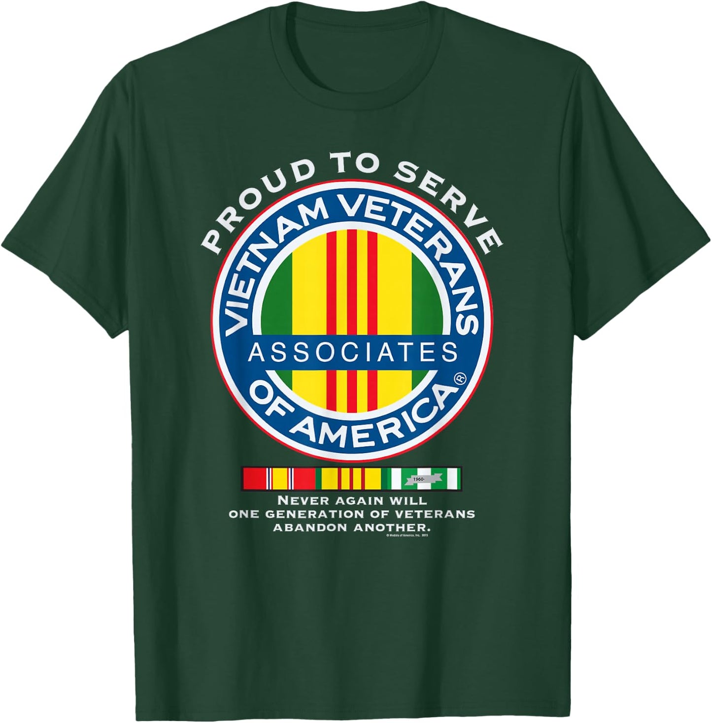 Proud to Serve Vietnam Veterans Associates of America T-Shirt - T-Shirt | Forest