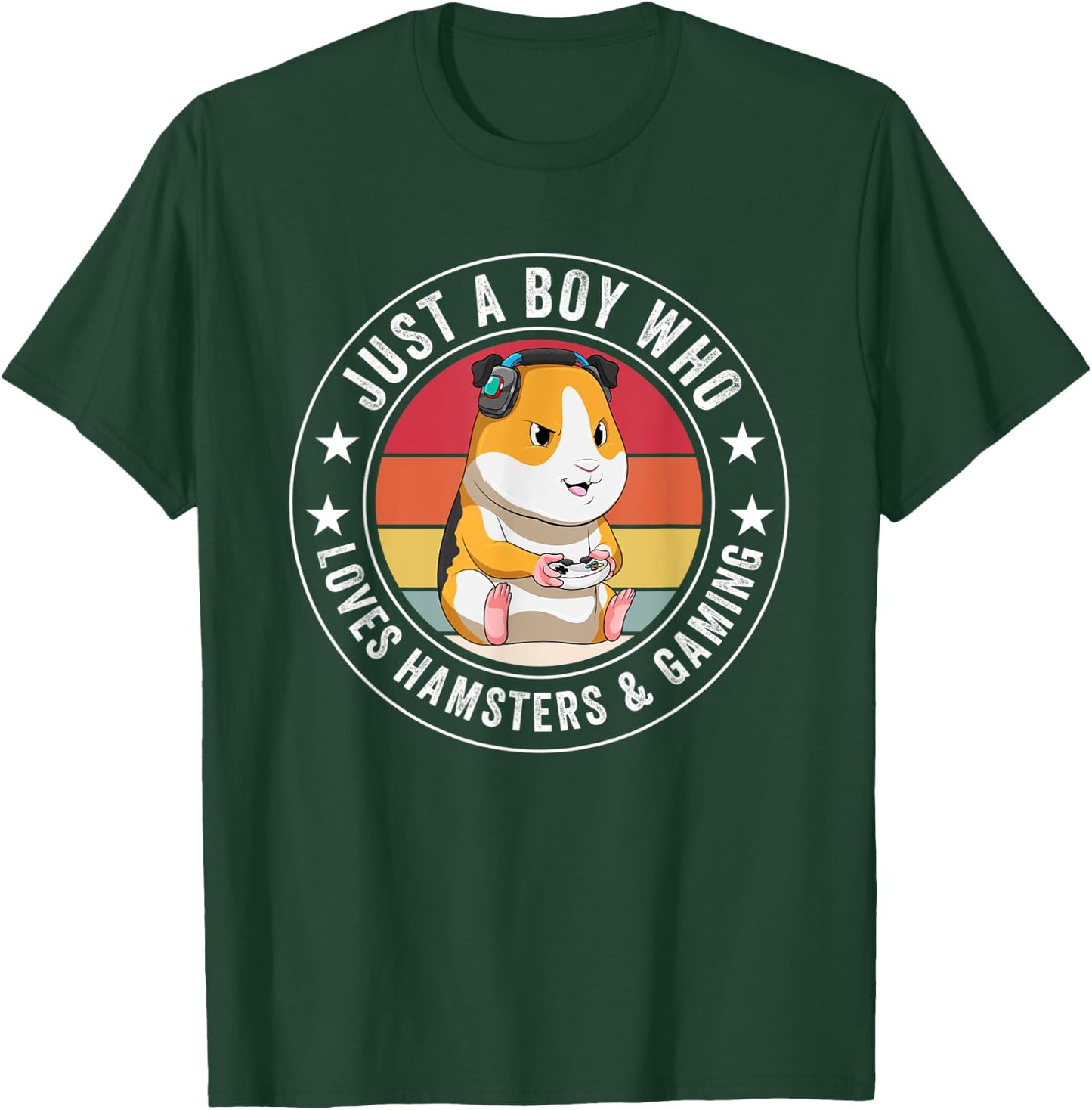 Hamster Gamer Kawaii Gaming Anime Apparel for Boys Girls T-Shirt - T-Shirt | Forest