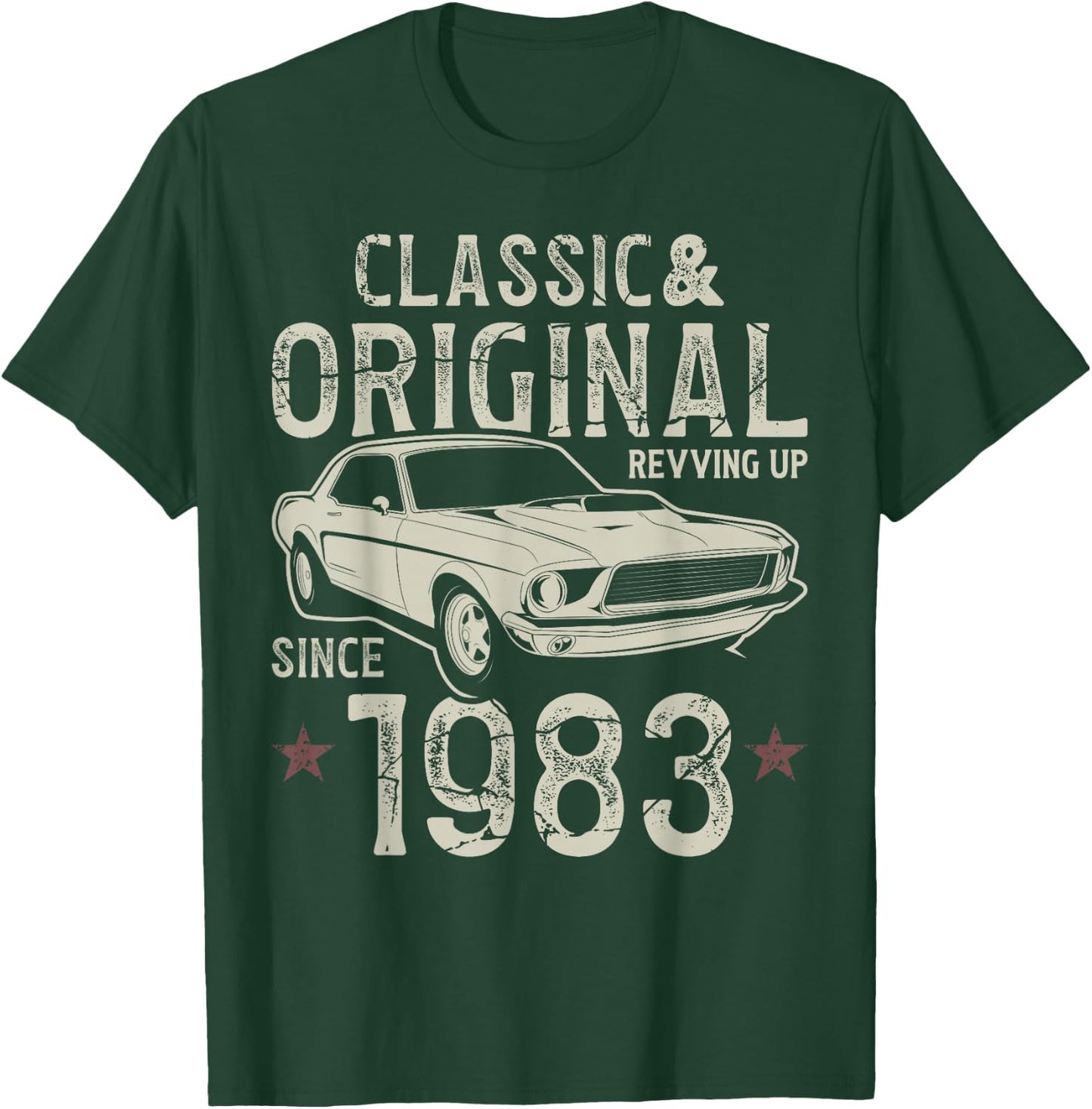43e anniversaire 1983 Voiture classique T-Shirt - T-Shirt | Forest