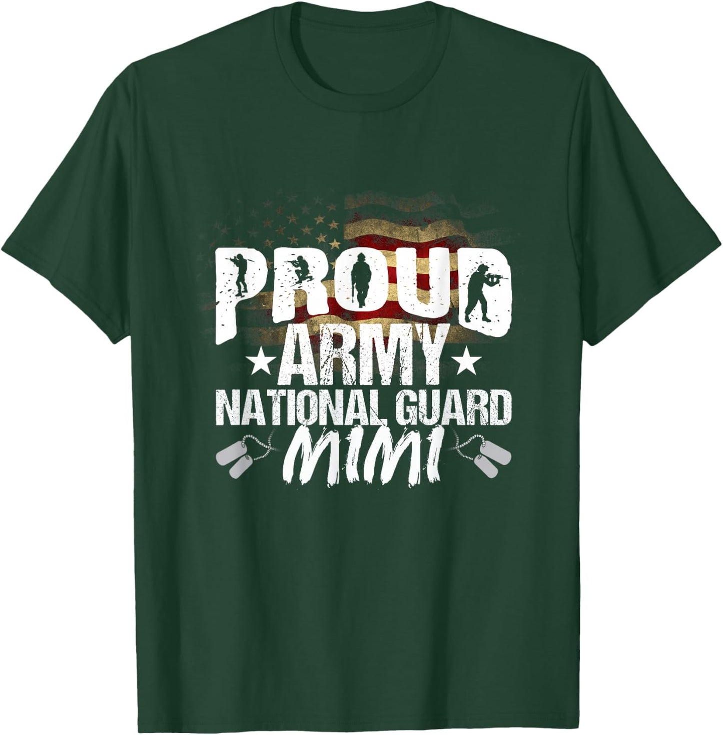 Proud Army National Guard Mimi Veteran On 4th July T-Shirt - T-Shirt | Forest