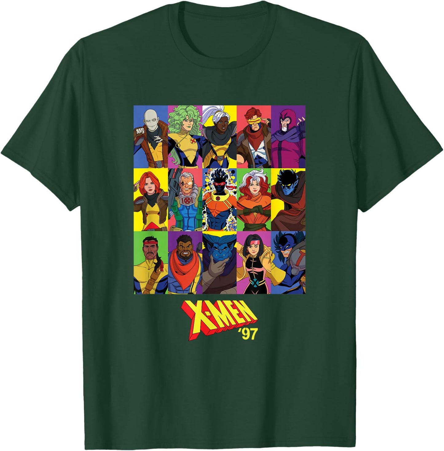 Marvel Studios X-Men '97 Season 2 All-New Character Grid T-Shirt - T-Shirt | Forest