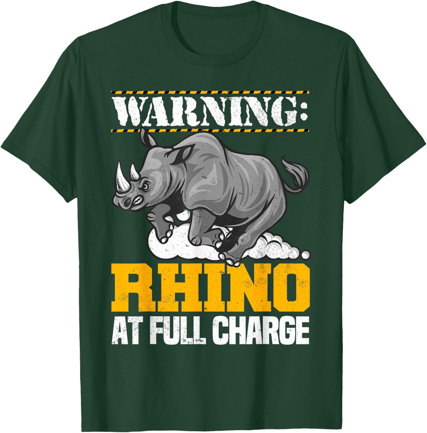 Rhino At Full Charge Cute Design For Rhino Lover T-Shirt - T-Shirt | Forest