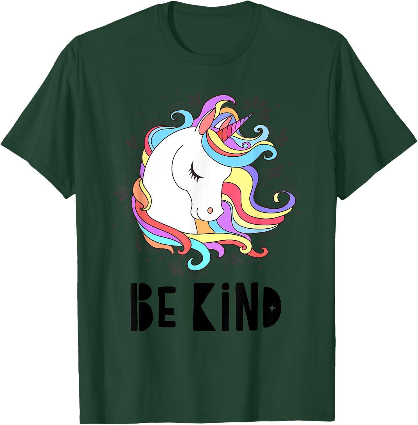 Be Kind Choose Kindness Anti Bullying Cute Rainbow Unicorn T-Shirt - T-Shirt | Forest