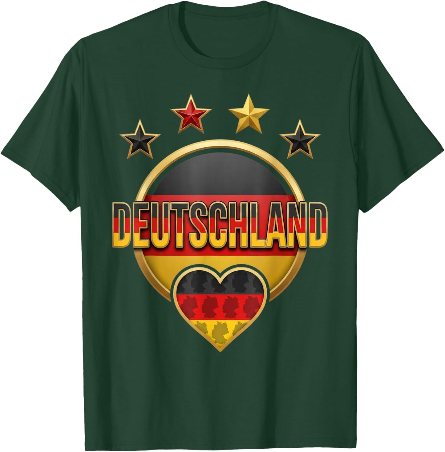Deutschland Stern und Karte Design Germany T-Shirt - T-Shirt | Forest