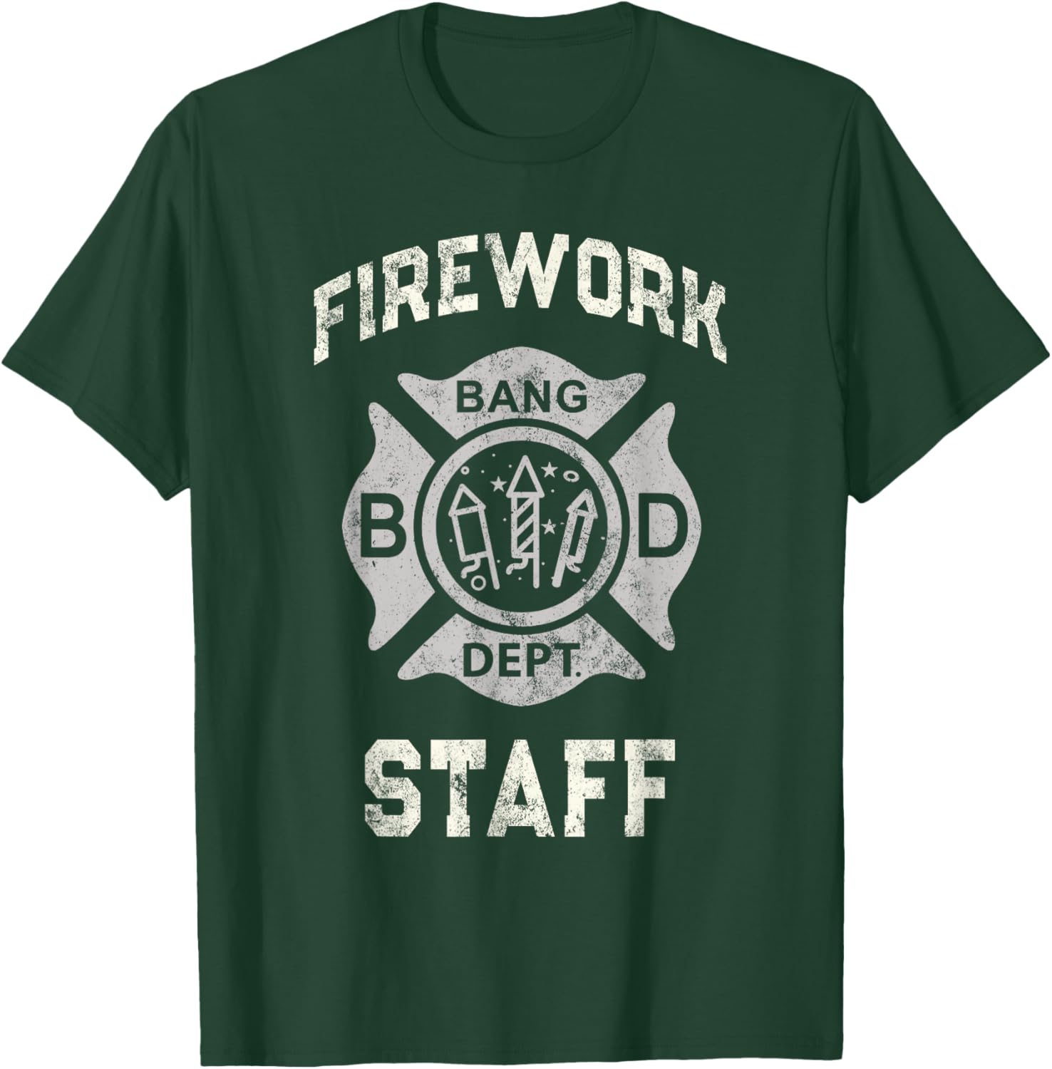 Funny FIREWORK STAFF Technician July 4th Fireworks Safety T-Shirt - T-Shirt | Forest