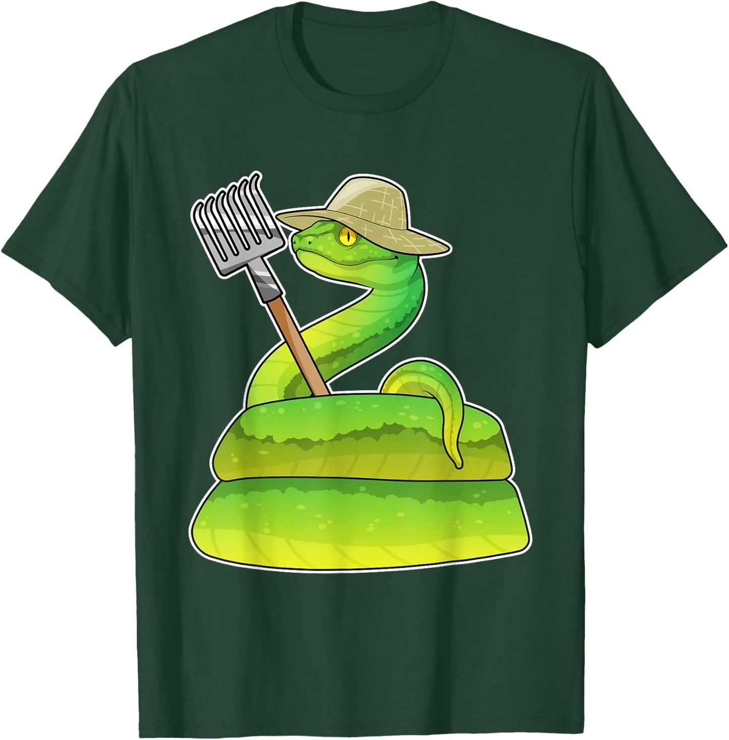 Snake Farmer Rake Farm T-Shirt - T-Shirt | Forest