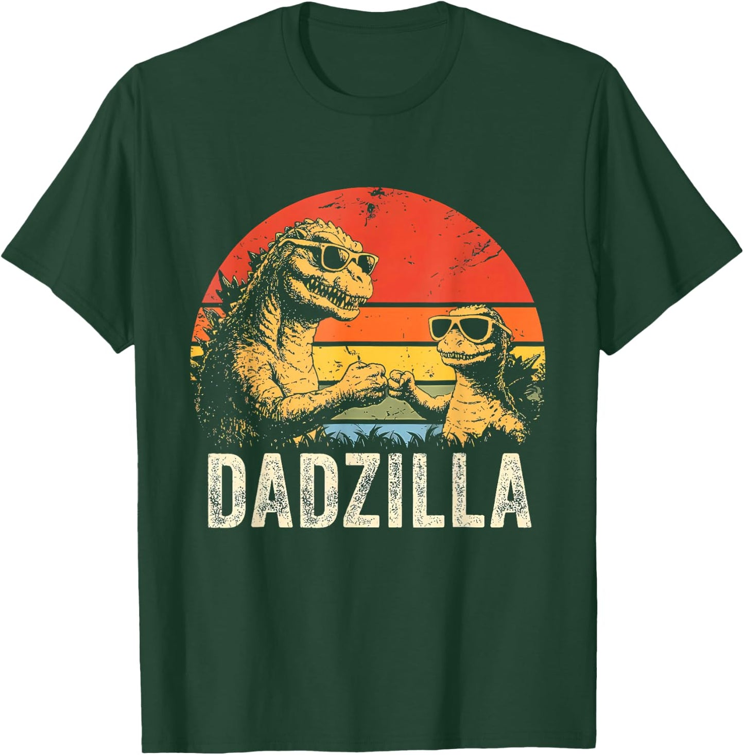 Vintage Dadzilla Father of The Fist Bump Dad Son Daughter T-Shirt - T-Shirt | Forest