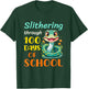 Funny 100 Days of School Snake Reptile Kids Boys Students T-Shirt - T-Shirt | Forest