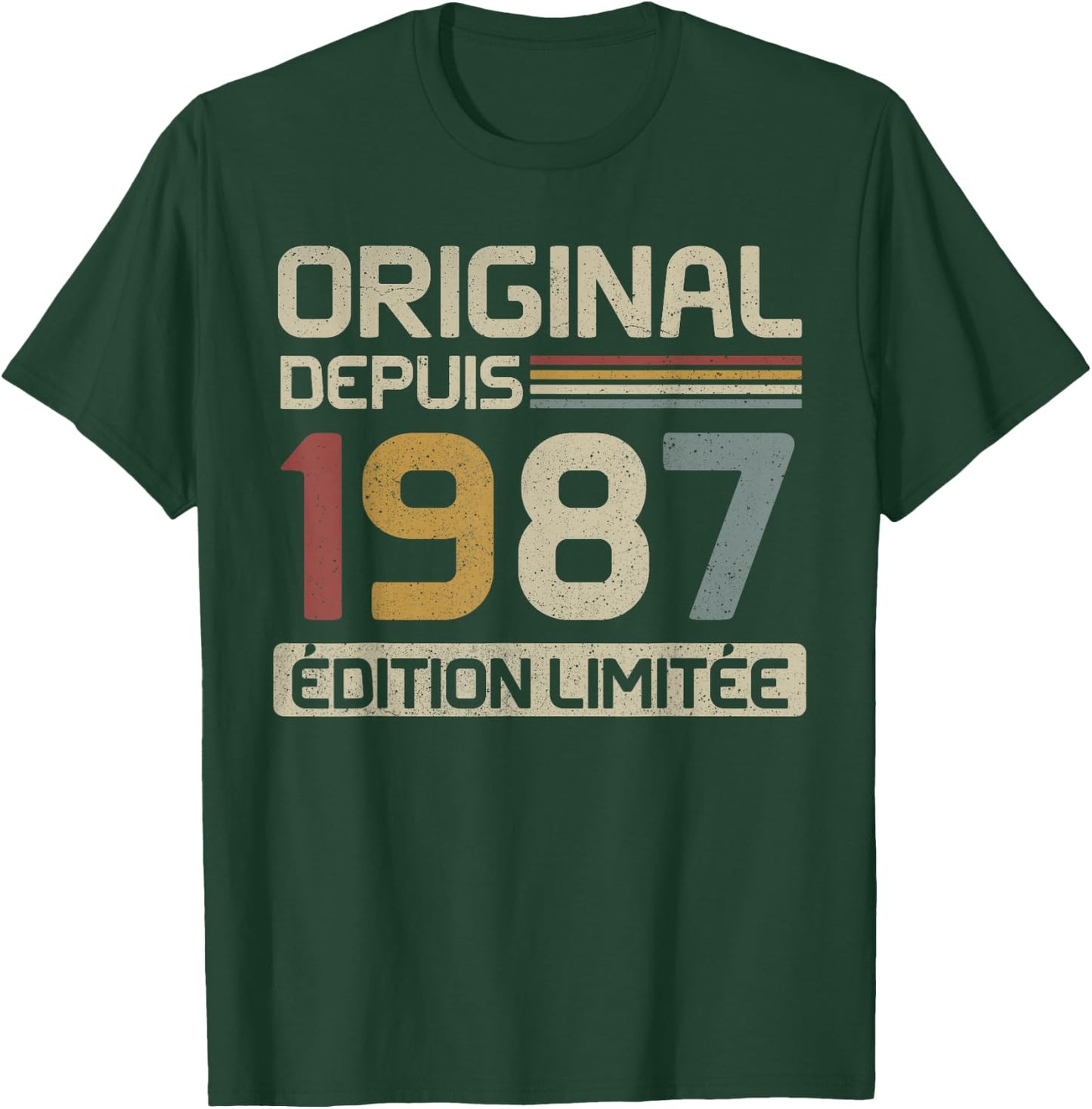 Original 1987 Birthday Gift 38 Years Old anniv 38 years , Black, S T-Shirt - T-Shirt | Forest