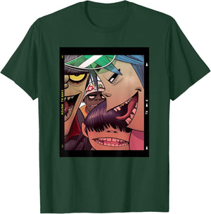 Gorillaz Polaroid Slide , black T-Shirt - T-Shirt | Forest