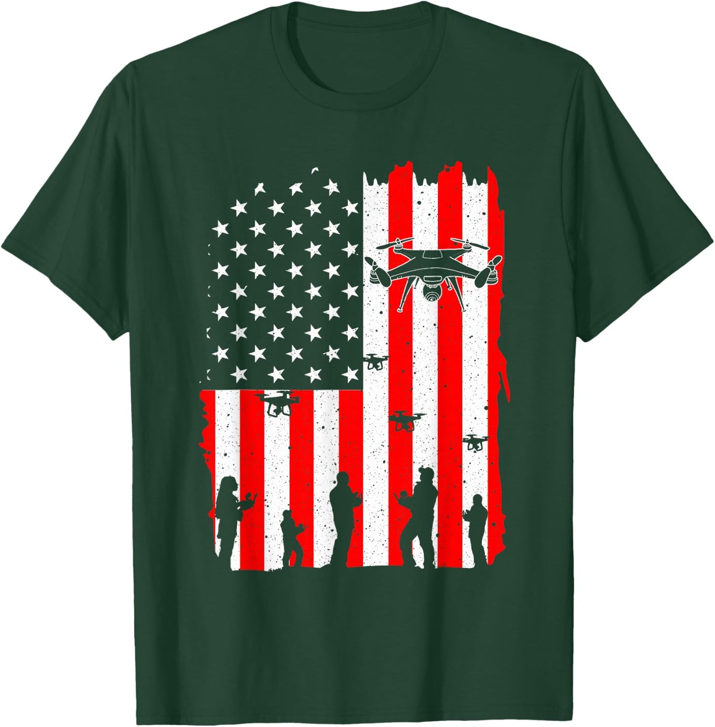 Funny Drone Art Women Drone Pilot Quadcopter Lovers T-Shirt - T-Shirt | Forest