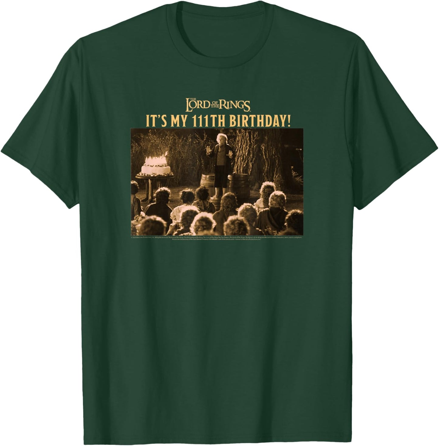 The Lord of The Rings Bilbo Baggins It's My 111th Birthday T-Shirt - T-Shirt | Forest
