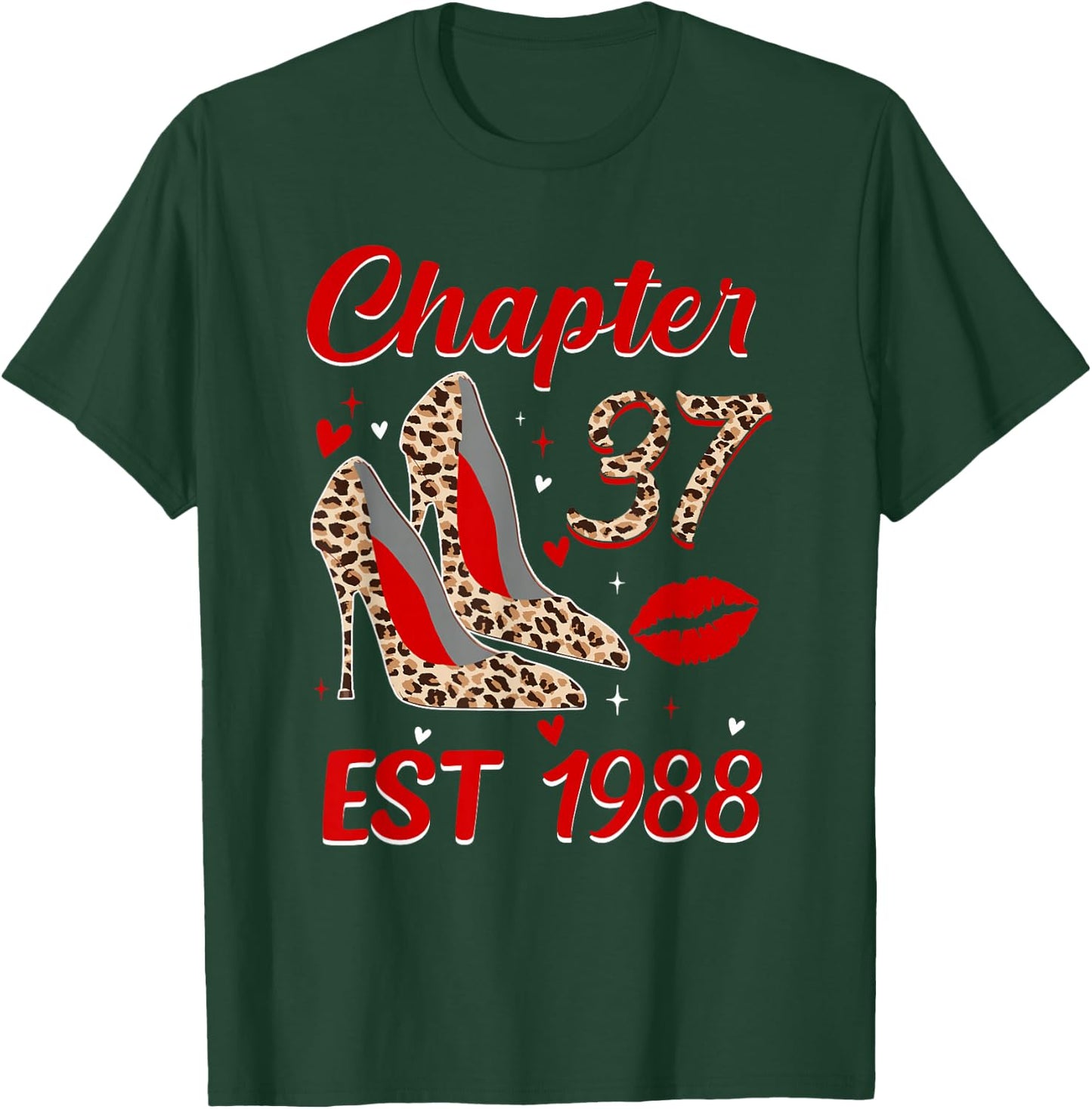 Chapter 37 EST 1988 37th Birthday Women 37 Year Old T-Shirt - T-Shirt | Forest