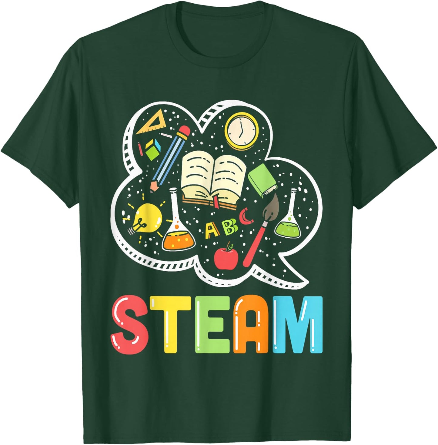 STEAM Teacher and Student Back to School STEM T-Shirt - T-Shirt | Forest