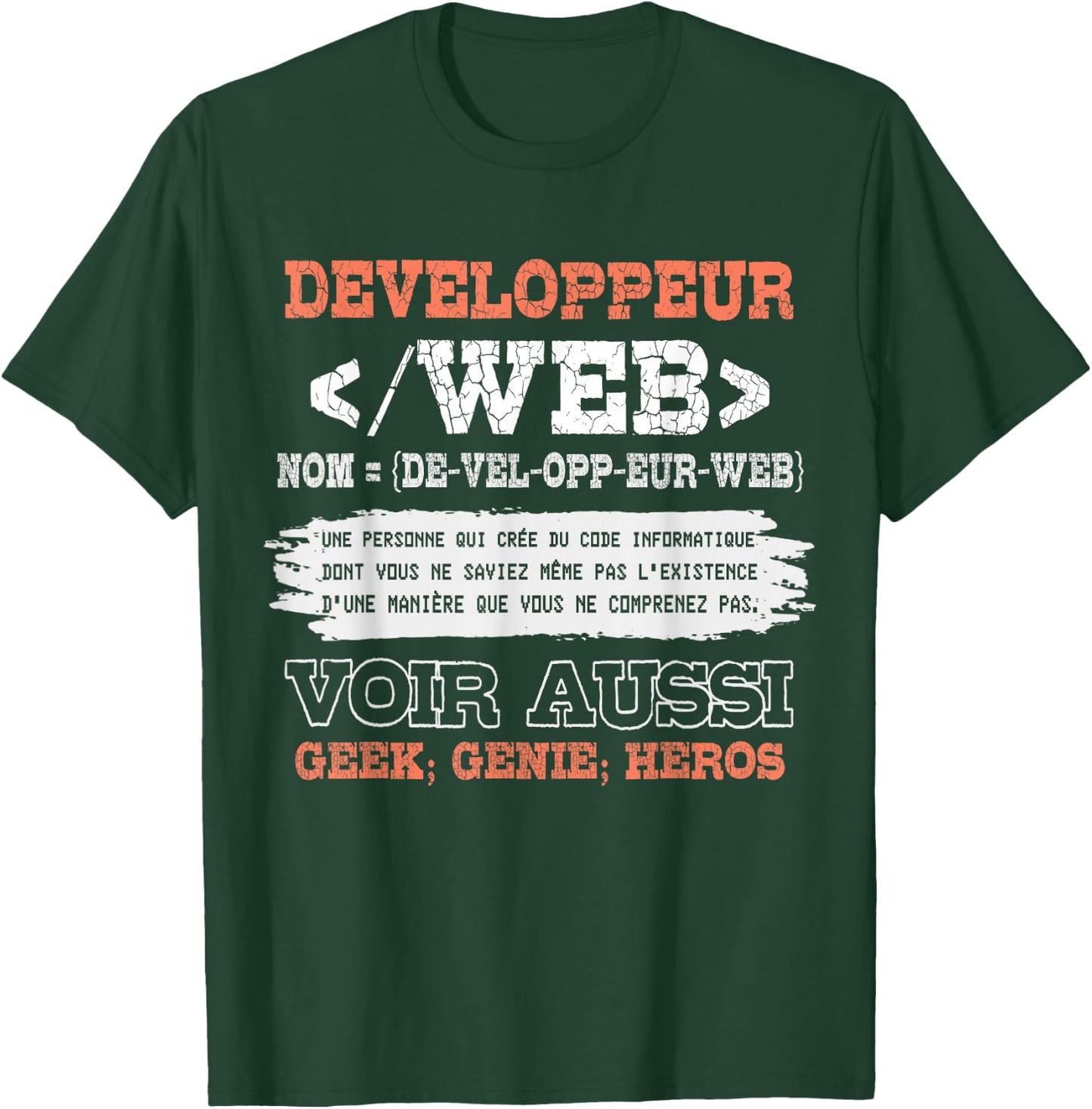 Web Developer Man Woman Humor Code Computer , Black, S T-Shirt - T-Shirt | Forest