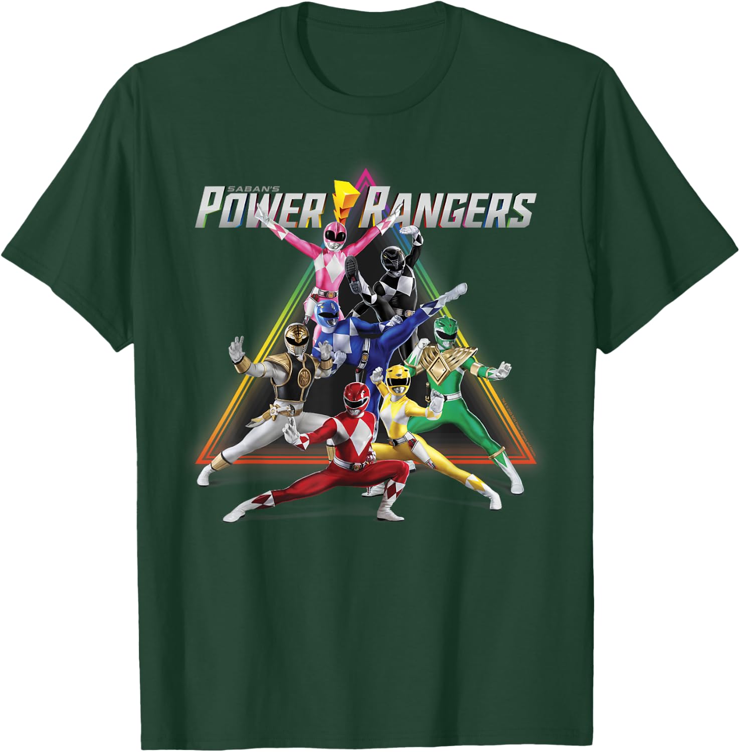 Power Rangers Triangle Group Shot T-Shirt - T-Shirt | Forest