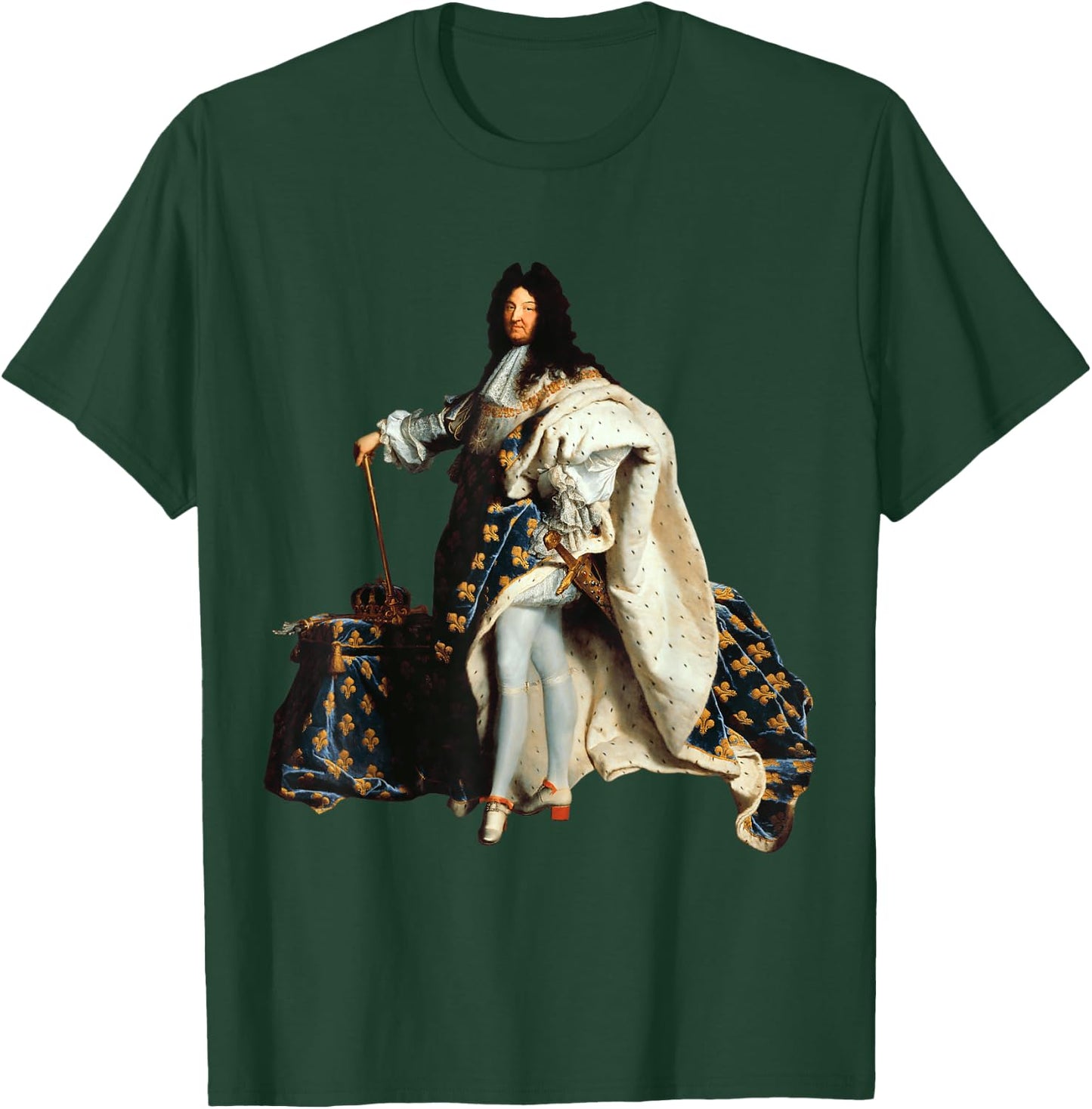 Louis XIV, Louis 14, French King Royalist Fleur de Lys , Black, S T-Shirt - T-Shirt | Forest