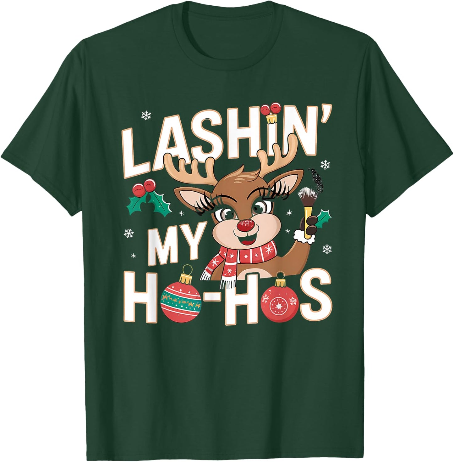 Xmas Cosmetics Lash Artist Lash Tech Girls T-Shirt - T-Shirt | Forest