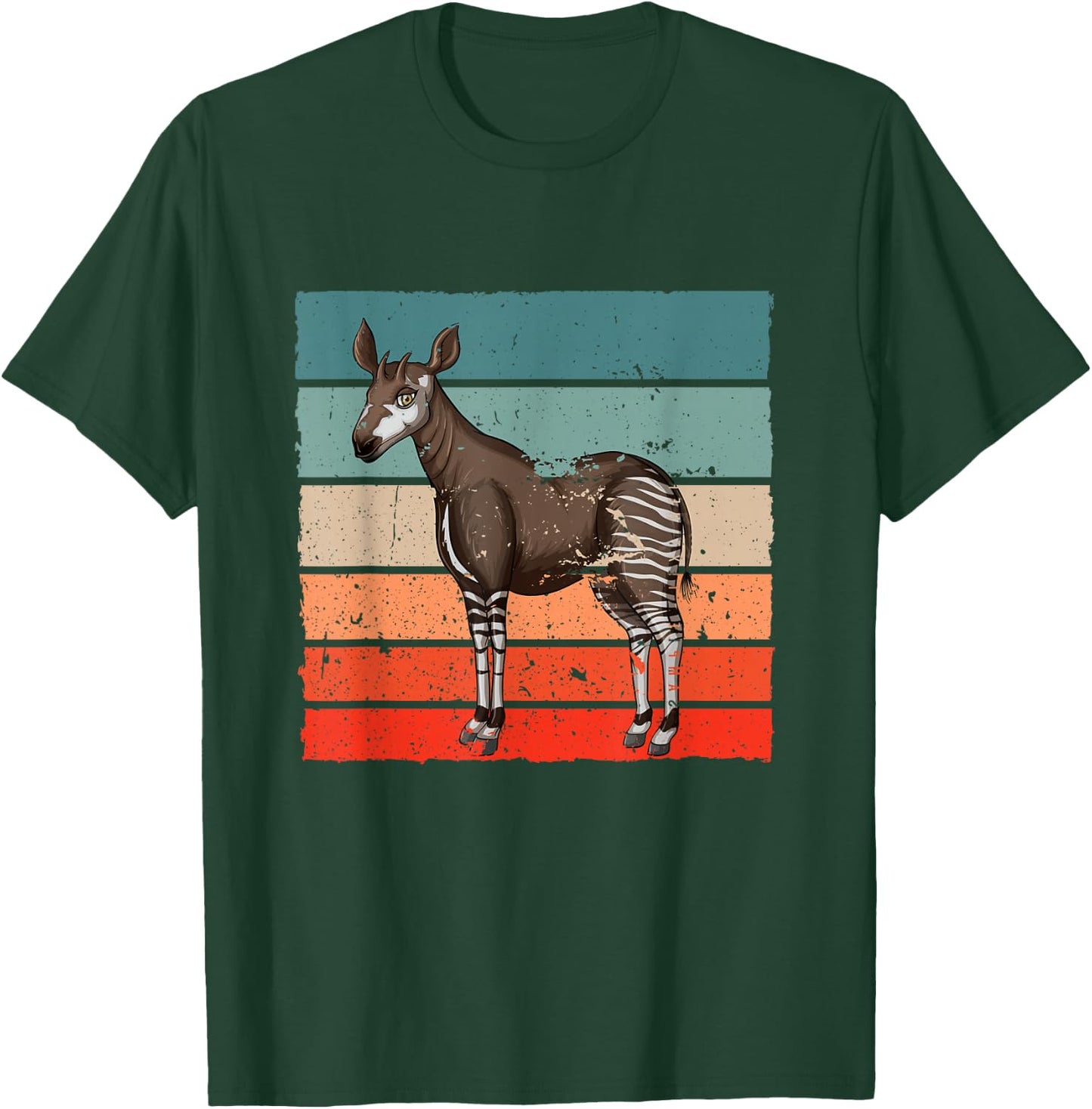 Okapi Lover Retro Okapi Girl Okapi Boy Okapis T-Shirt - T-Shirt | Forest