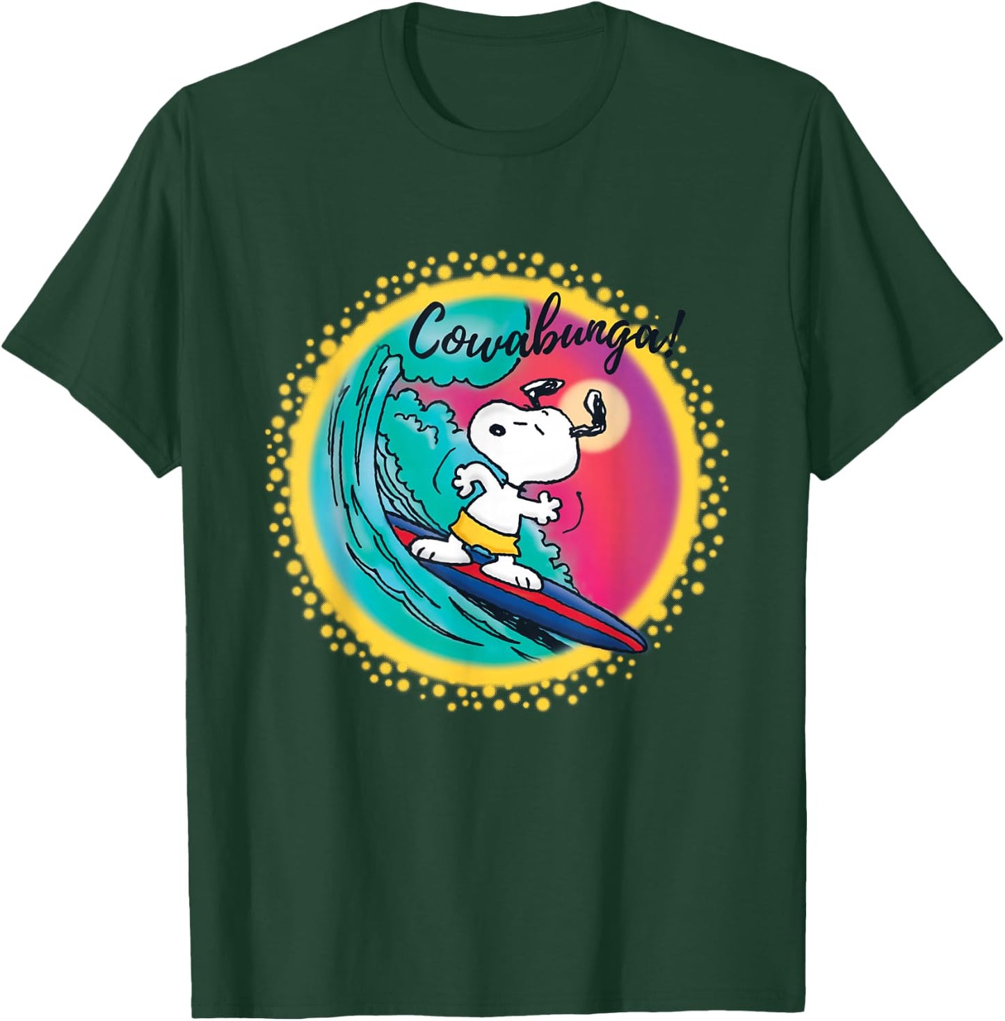 Peanuts Snoopy Surf Cowabunga T-Shirt - T-Shirt | Forest