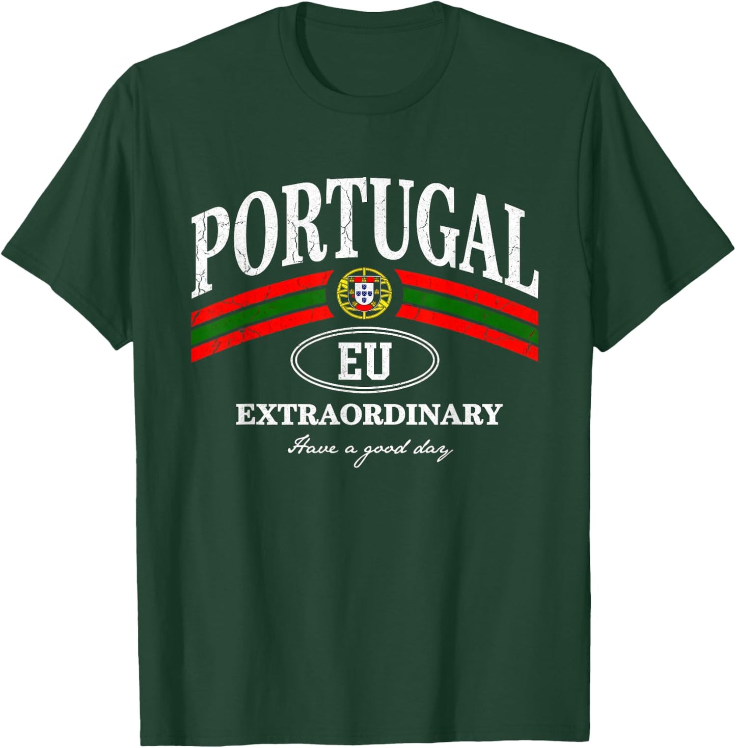 Portugal Lissabon Portugiesischer Fan Retro Vintage T-Shirt - T-Shirt | Forest