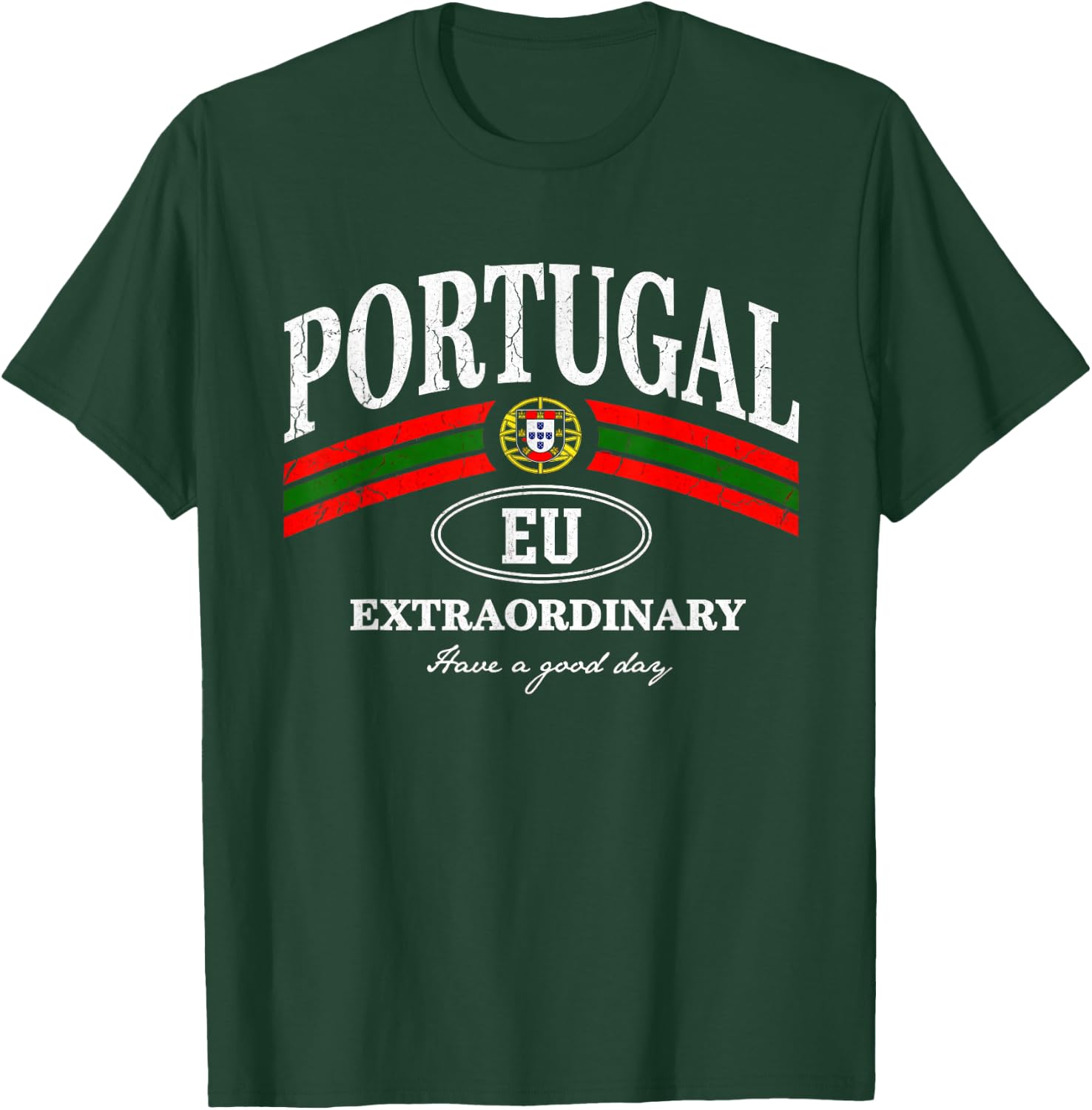 Portugal Lissabon Portugiesischer Fan Retro Vintage T-Shirt - T-Shirt | Forest