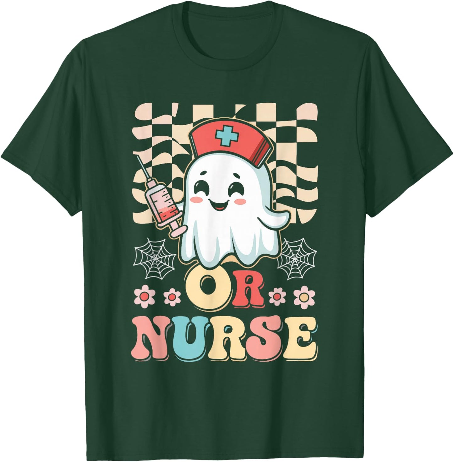 OR Nurse Ghost Halloween T-Shirt - T-Shirt | Forest