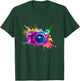 Artistic touch with camera and bright colors , Black, S T-Shirt - T-Shirt | Forest