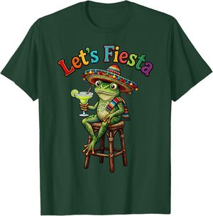 Let's Fiesta Frog Mexican Men Women Kids Cinco De Mayo T-Shirt - T-Shirt | Forest