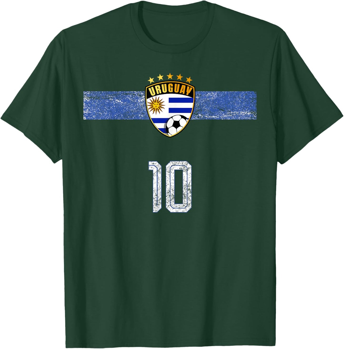 Retro Uruguay Flag Uruguayan Pride Lovers T-Shirt - T-Shirt | Forest