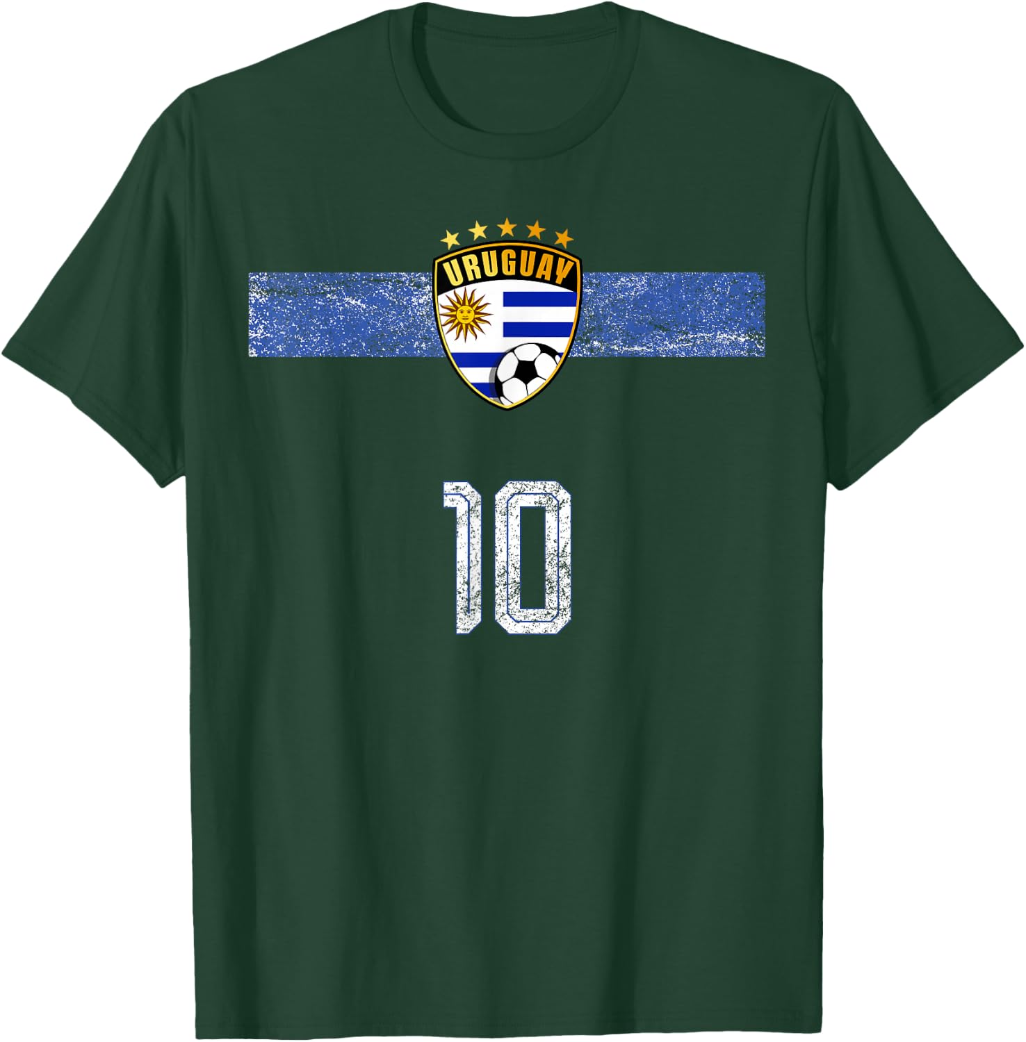 Retro Uruguay Flag Uruguayan Pride Lovers T-Shirt - T-Shirt | Forest