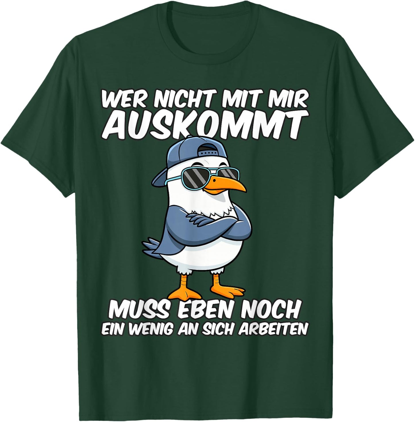 Lustige Männer Wer Nicht Mit Mir Auskommt Muss Eben T-Shirt - T-Shirt | Forest