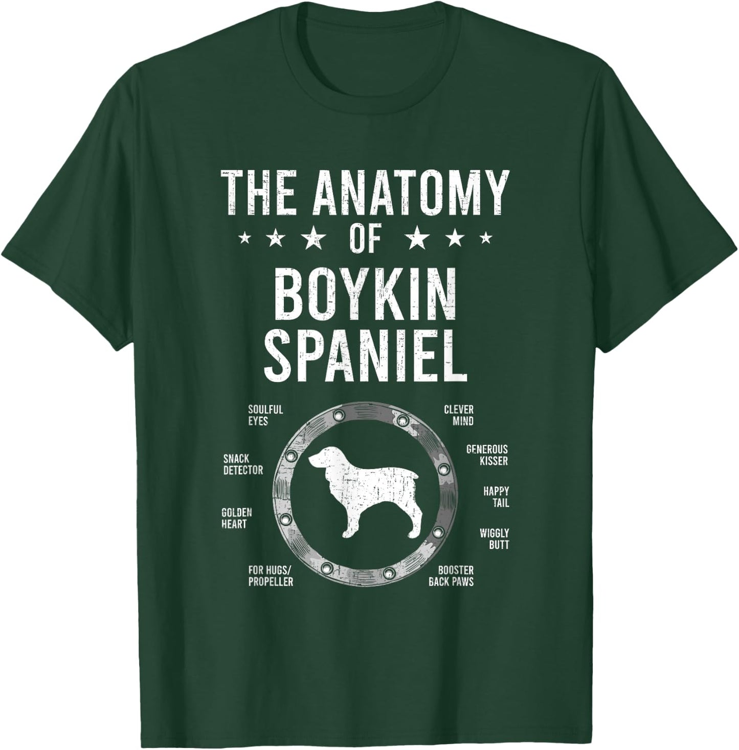 Anatomy of Boykin Spaniel Dog Lover T-Shirt - T-Shirt | Forest