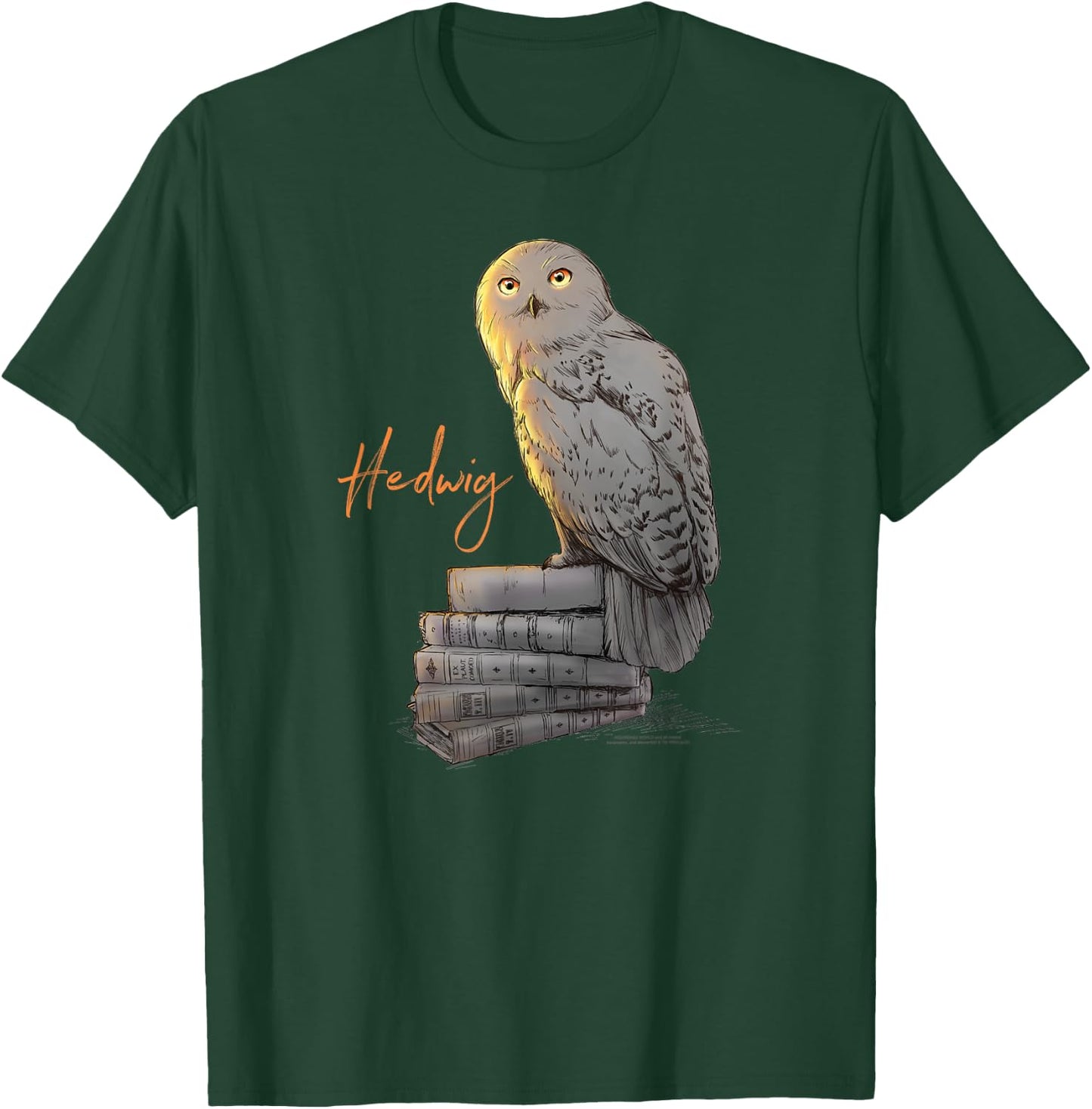Harry Potter Hedwig Books Painted , black T-Shirt - T-Shirt | Forest