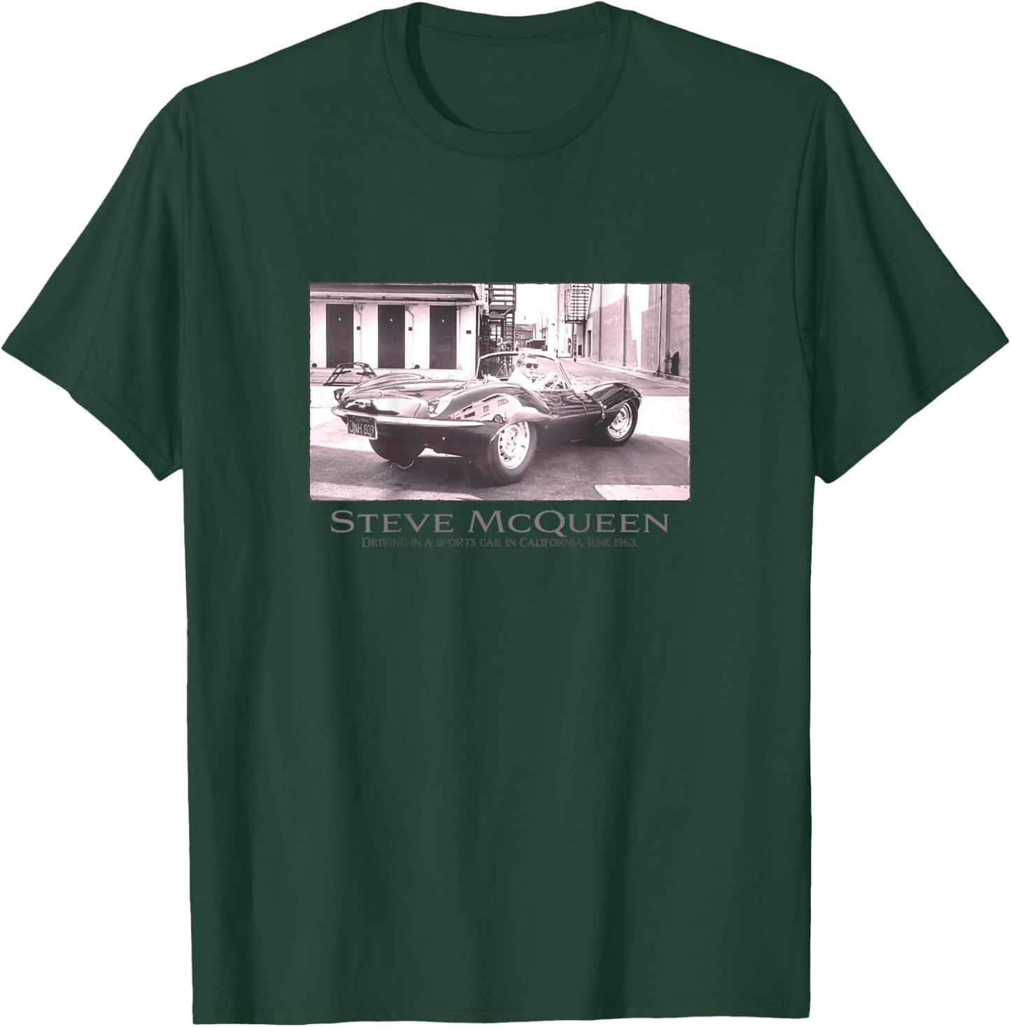 Steve McQueen_002_Back Printed , Black, S T-Shirt - T-Shirt | Forest