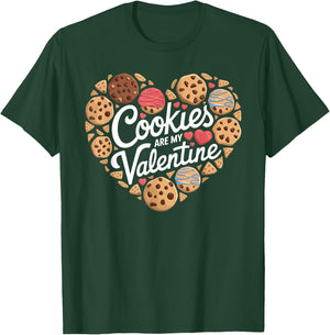 Cookies Are My Valentine Cookie Baking Valentines Day T-Shirt - T-Shirt | Forest