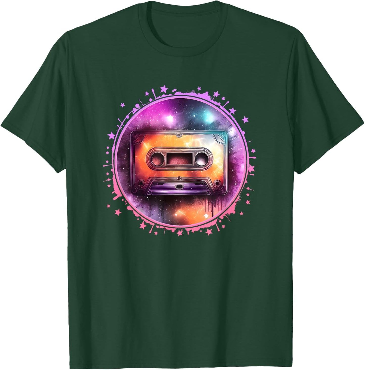 80s 90s Retro Party Outfit with Cassette Tape Shirt Vintage T-Shirt - T-Shirt | Forest