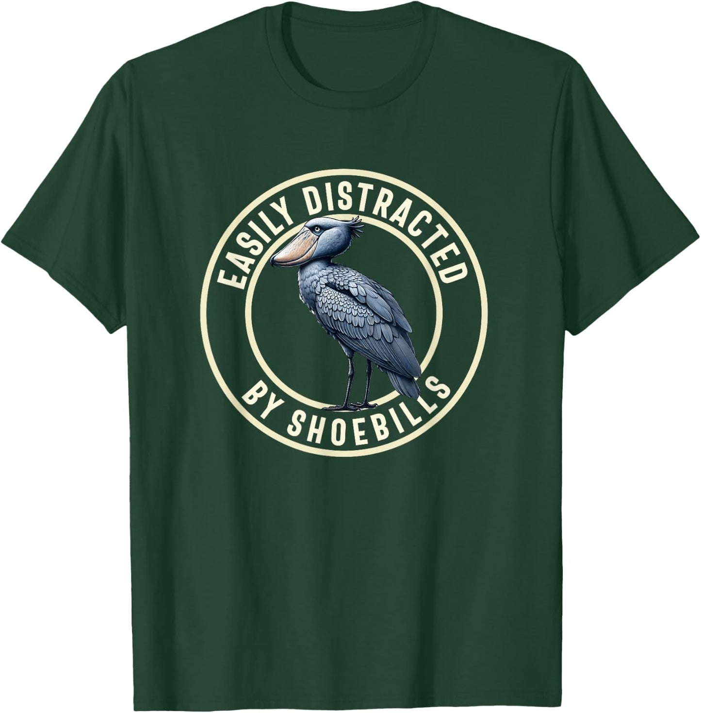 Shoebill Stork Bird Shoe-billed Stork Women Men Whaleheads T-Shirt - T-Shirt | Forest