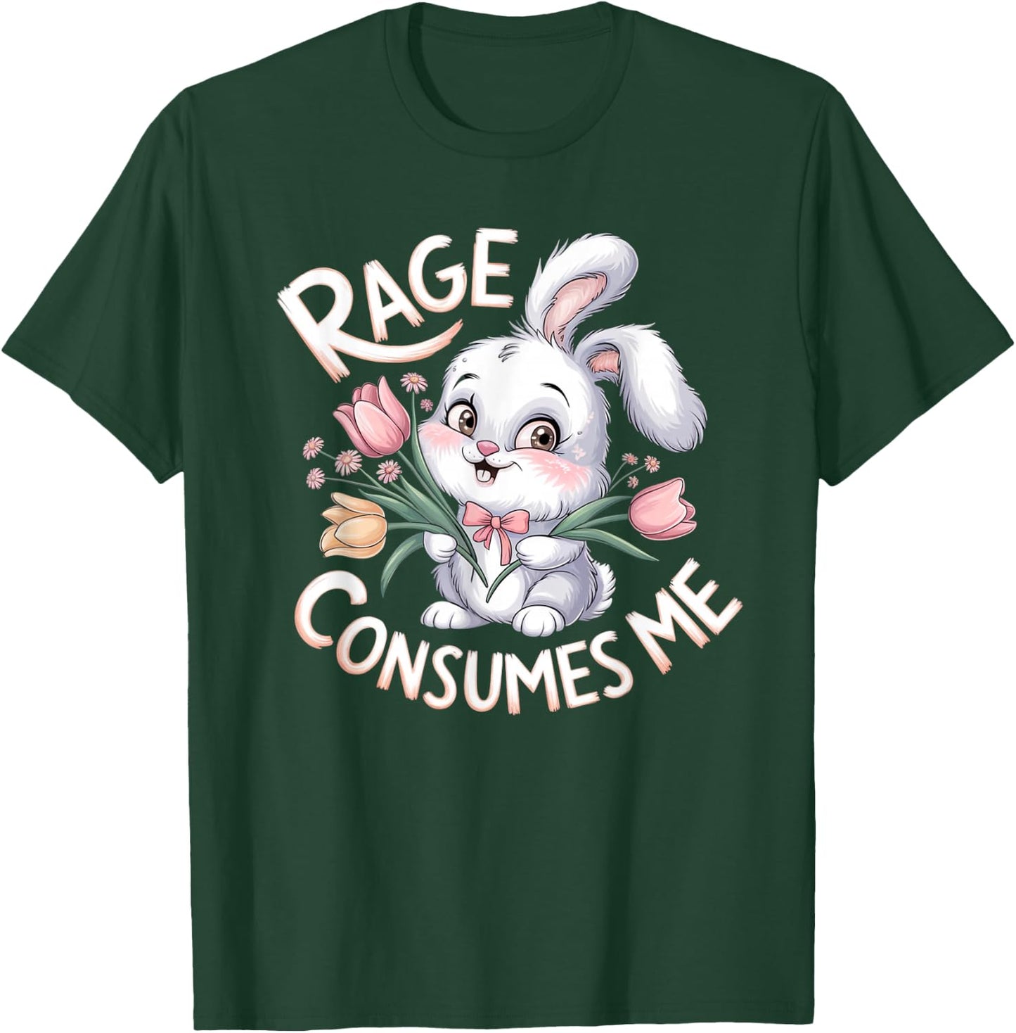 Bunny Rage Consumes Me Bunny Rabbit T-Shirt - T-Shirt | Forest