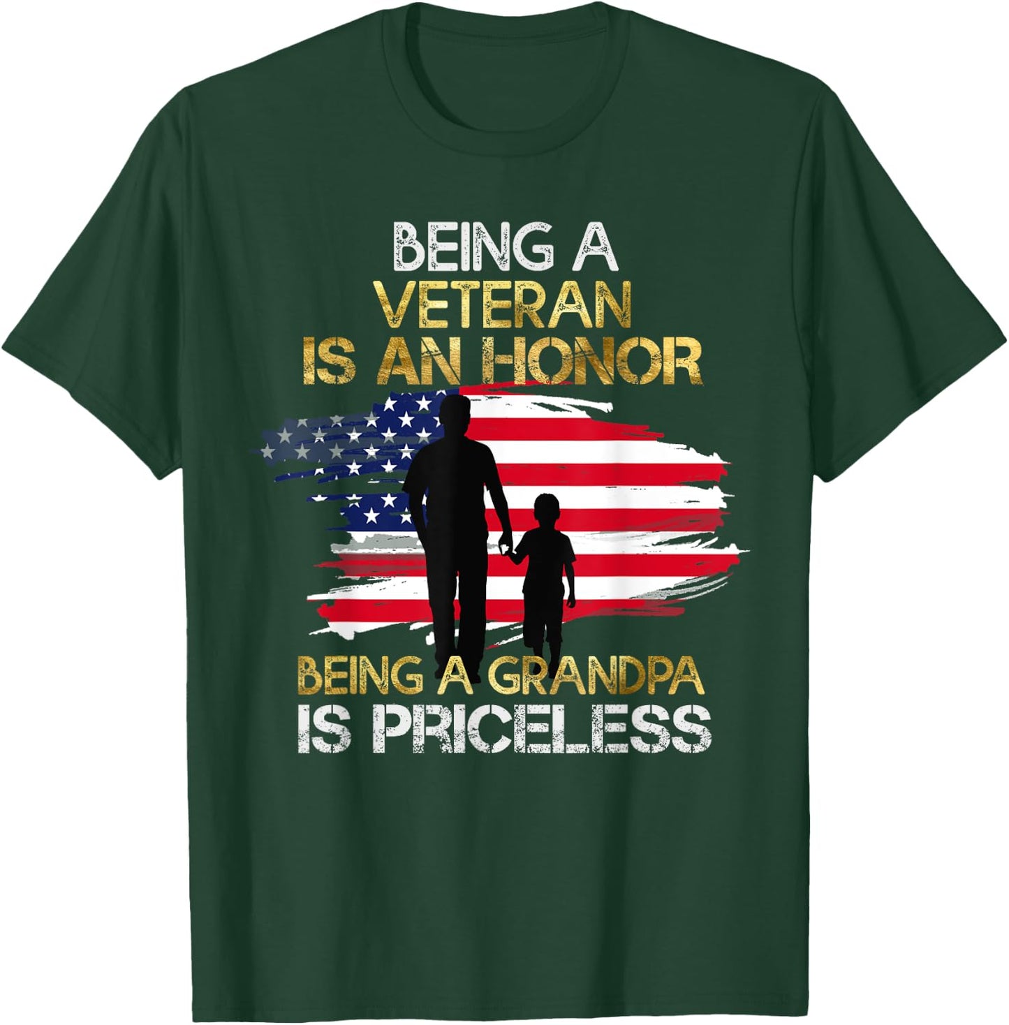 Gift Veteran Grandpa T-Shirt - T-Shirt | Forest