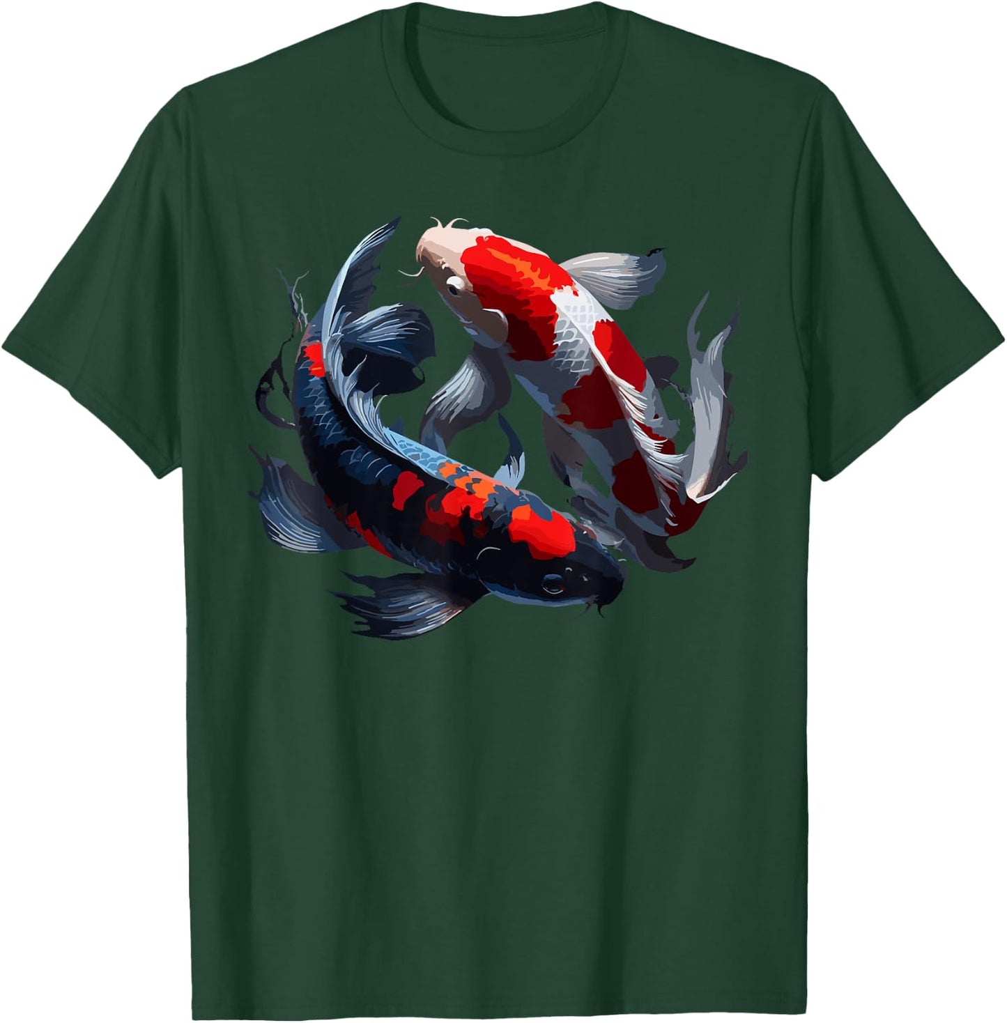 Japanischer Koi-Karpfen Nishikigoi Fisch Kirschblüten Herren Damen T-Shirt - T-Shirt | Forest