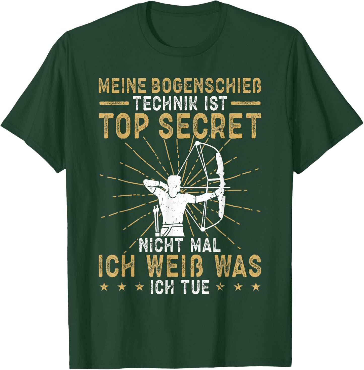 Bogenschießen Lustiges Design Bogenschießen Meine Bogenschieß Technik Archery T-Shirt - T-Shirt | Forest