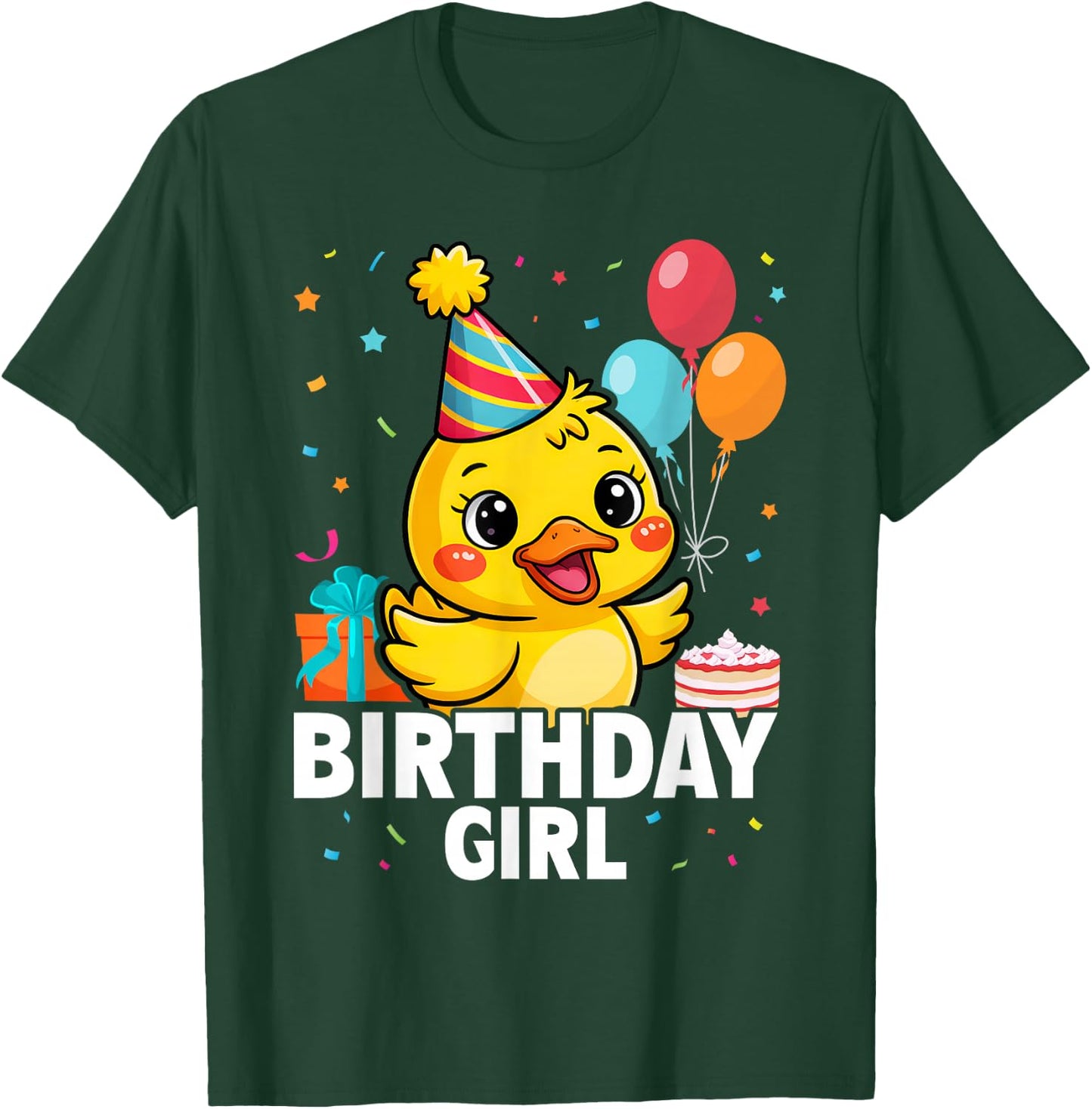 Duck Lover Birthday Girl Rubber Duck T-Shirt - T-Shirt | Forest
