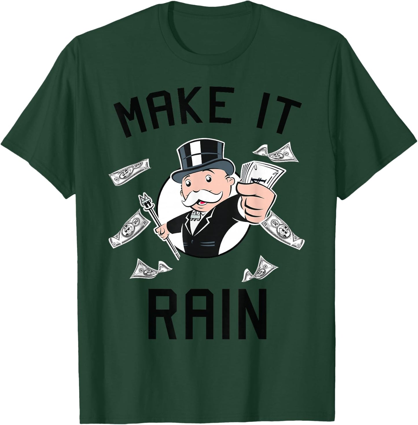 Monopoly Man Make It Rain Vintage Logo T-Shirt - T-Shirt | Forest