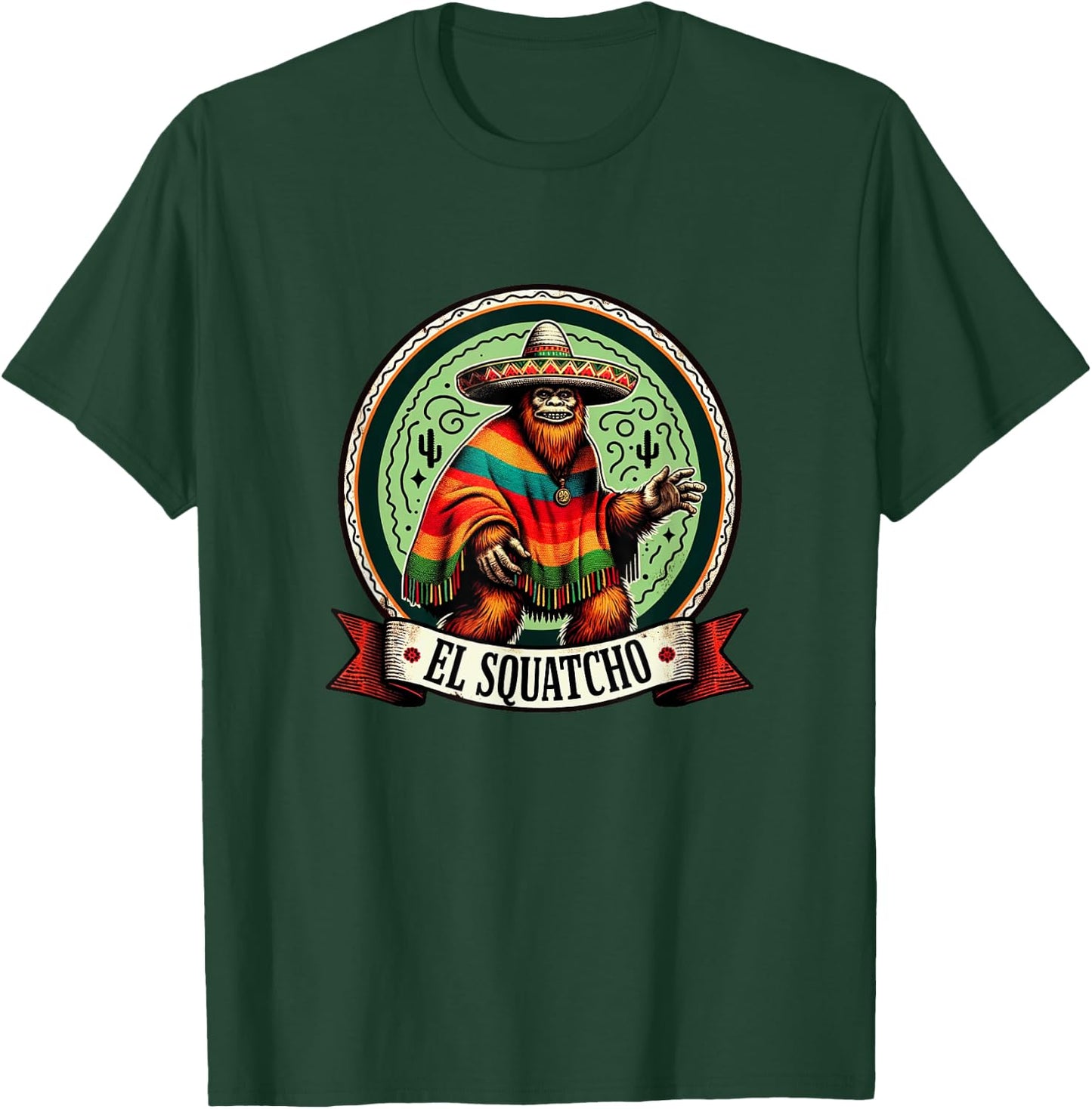 El Squatcho - Sasquatch Bigfoot T-Shirt - T-Shirt | Forest